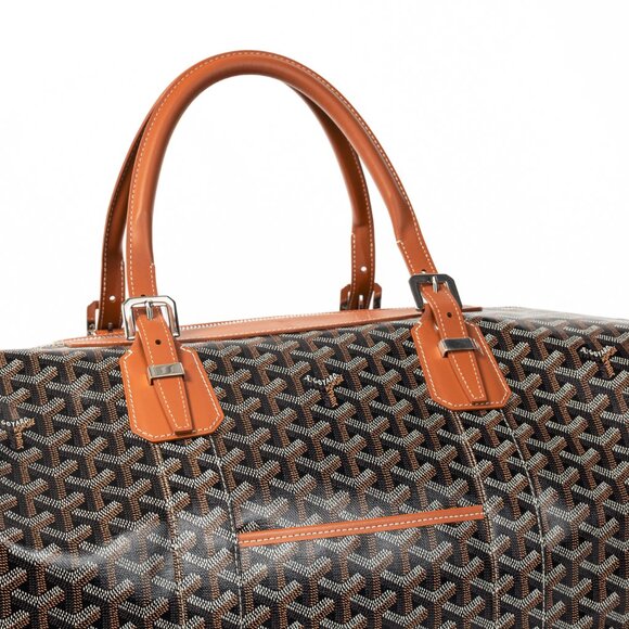 Goyard Boeing 55 Black Goyardine Leather-Trim Duffle Bag - Picture 9 of 15